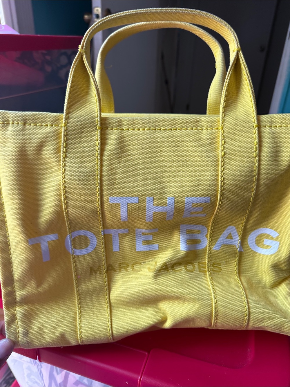 Marc Jacobs Yellow Canvas Tote used